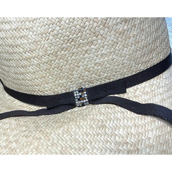 Costa y Soler Authentic Panama Straw Handmade Hat Round Crown 3.5” Brim SZ 7/M - Picture 2 of 5